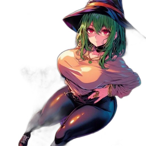 hat, dress, staff, mask transparent PNG cut-out