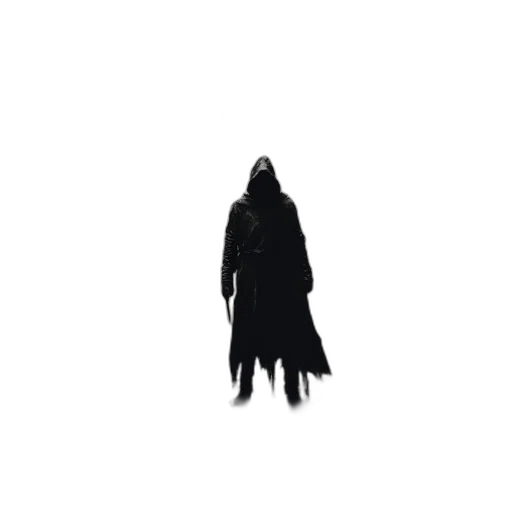 jacket, creature, staff, mask transparent PNG cut-out