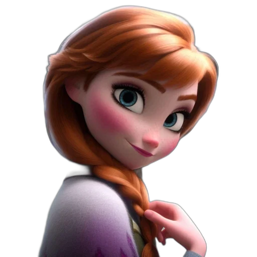 face, dress, crown, 3d render transparent PNG cut-out