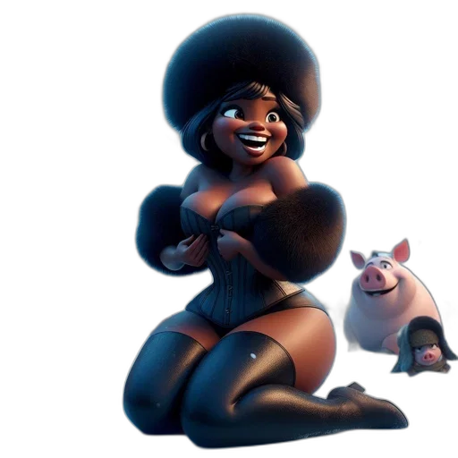 dress, hat, animal, concept art transparent PNG cut-out