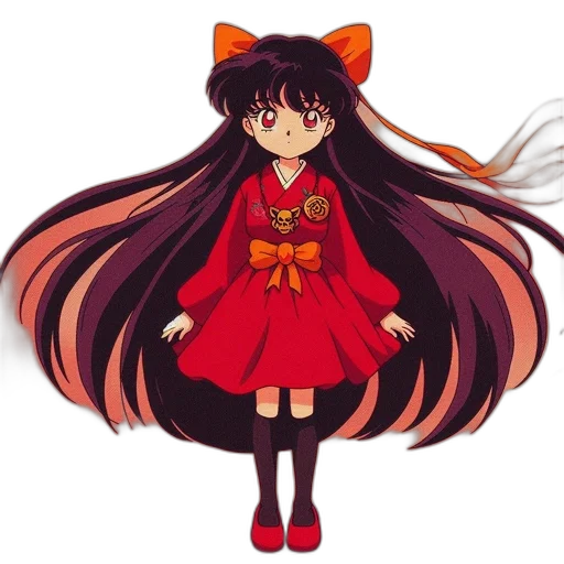 dress, staff, hair, flower transparent PNG cut-out