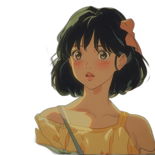 dress, flower, face, weapon transparent PNG cut-out