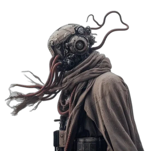 mask, creature, robot, jacket transparent PNG cut-out