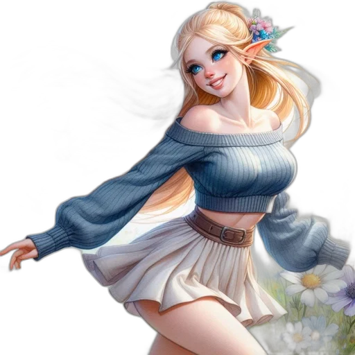 dress, fantasy art, concept art, photorealistic transparent PNG cut-out