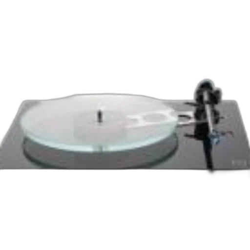 sleek, modern, turntable, glass transparent PNG cut-out