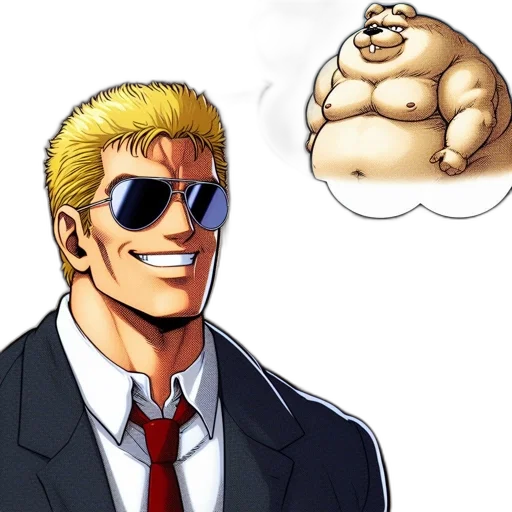 jacket, face, concept art, comic book art transparent PNG cut-out