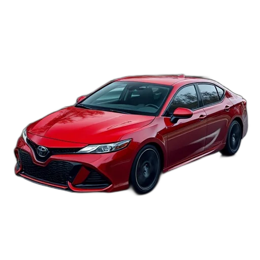 car, 3d render, photorealistic, red transparent PNG cut-out