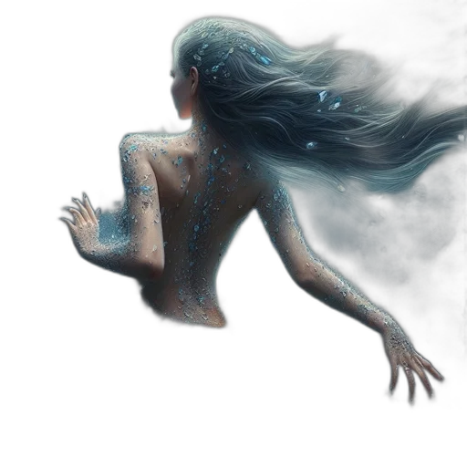 creature, hair, dragon, dress transparent PNG cut-out
