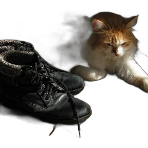 shoes, animal, photorealistic, fluffy transparent PNG cut-out
