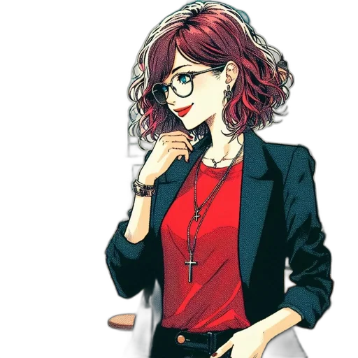 jacket, staff, jewelry, dress transparent PNG cut-out
