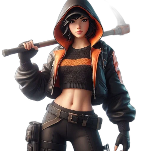 jacket, weapon, staff, concept art transparent PNG cut-out