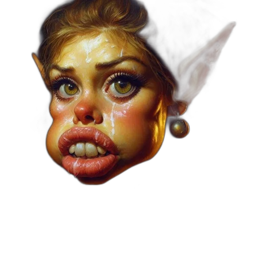 face, mask, creature, crown transparent PNG cut-out