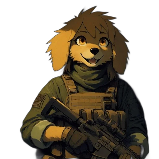 animal, weapon, jacket, staff transparent PNG cut-out