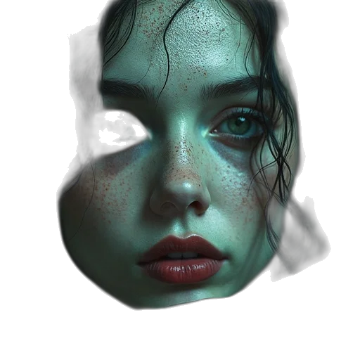 face, mask, robot, creature transparent PNG cut-out