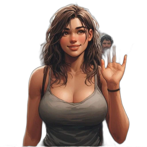 face, weapon, dress, staff transparent PNG cut-out