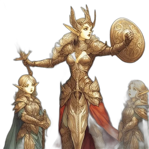concept art, fantasy art, comic book art, 3d render transparent PNG cut-out