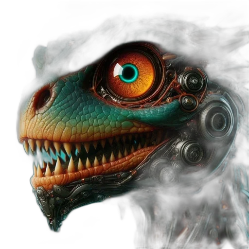 dragon, mask, creature, robot transparent PNG cut-out