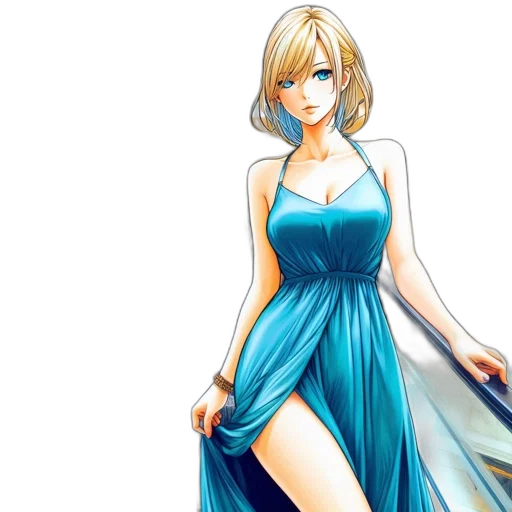 dress, concept art, fantasy art, anime transparent PNG cut-out