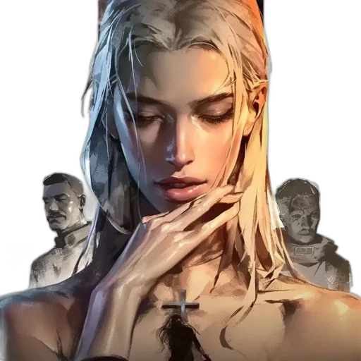 face, mask, crown, concept art transparent PNG cut-out