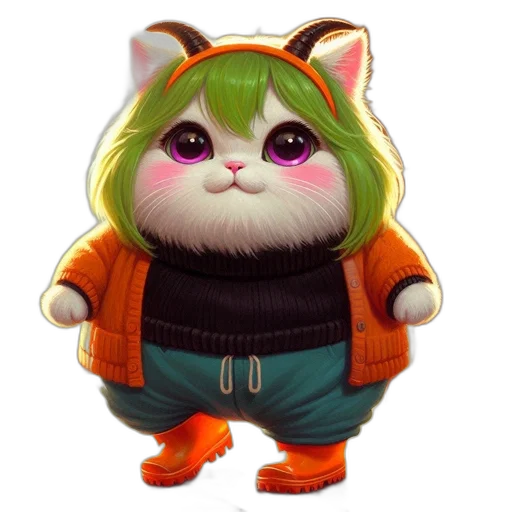 jacket, staff, animal, creature transparent PNG cut-out