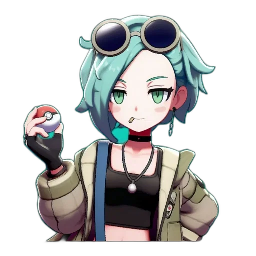staff, weapon, creature, vaporwave transparent PNG cut-out