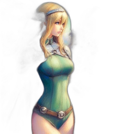 dress, hat, fantasy art, concept art transparent PNG cut-out