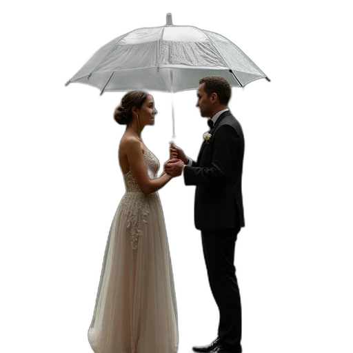 umbrella, dress, photorealistic, concept art transparent PNG cut-out