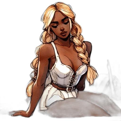 dress, concept art, fantasy art, comic book art transparent PNG cut-out