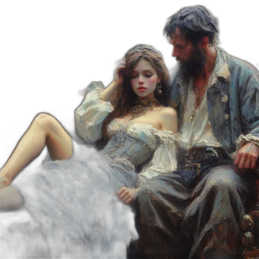 oil painting, photorealistic, concept art, fantasy art transparent PNG cut-out