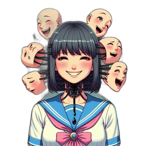 face, mask, creature, staff transparent PNG cut-out