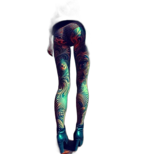 shoes, cyberpunk, vaporwave, 3d render transparent PNG cut-out