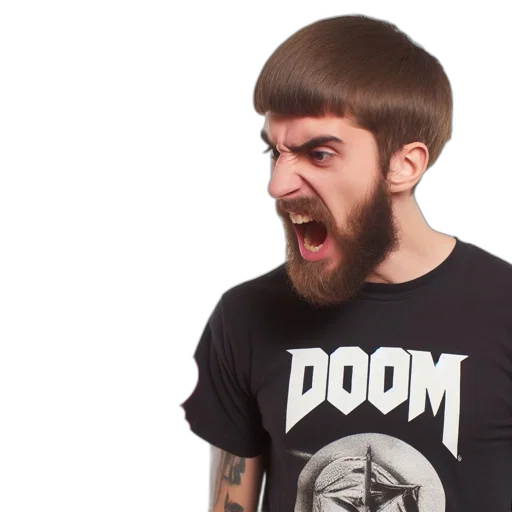 hair, face, creature, man transparent PNG cut-out