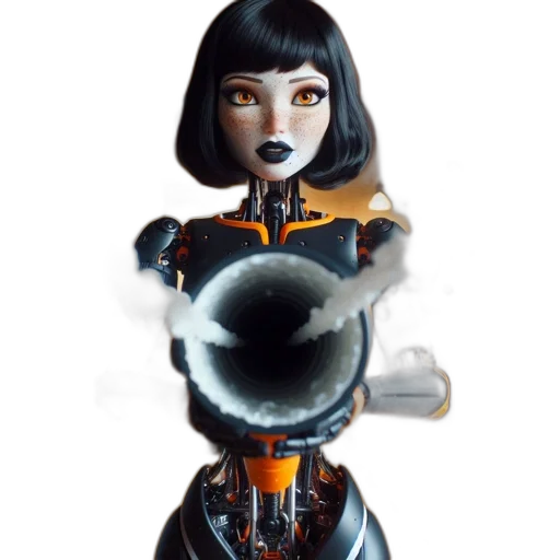 robot, staff, weapon, concept art transparent PNG cut-out