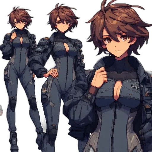 jacket, weapon, concept art, cyberpunk transparent PNG cut-out
