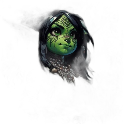 mask, face, creature, staff transparent PNG cut-out
