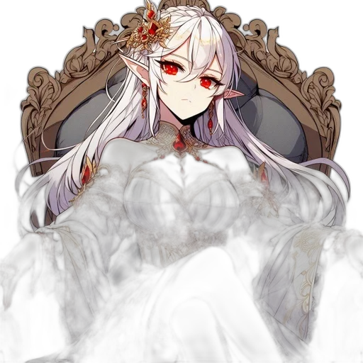 crown, dress, staff, dragon transparent PNG cut-out