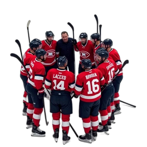 staff, group, hockey, players transparent PNG cut-out