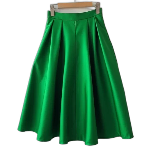 dress, green, silk, skirt transparent PNG cut-out
