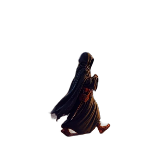 dress, staff, sword, creature transparent PNG cut-out
