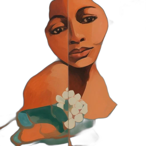 flower, face, jewelry, mask transparent PNG cut-out