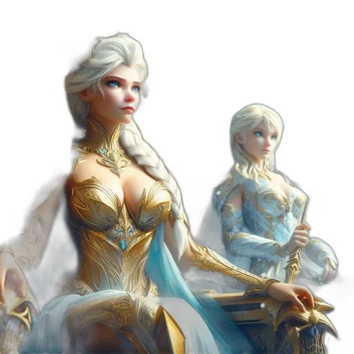 fantasy art, concept art, comic book art, 3d render transparent PNG cut-out