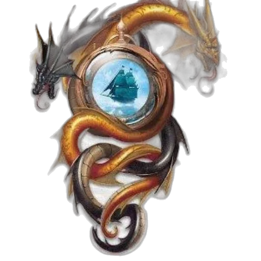 dragon, jewelry, staff, mask transparent PNG cut-out