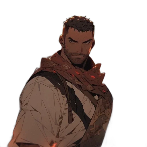 staff, weapon, jacket, face transparent PNG cut-out