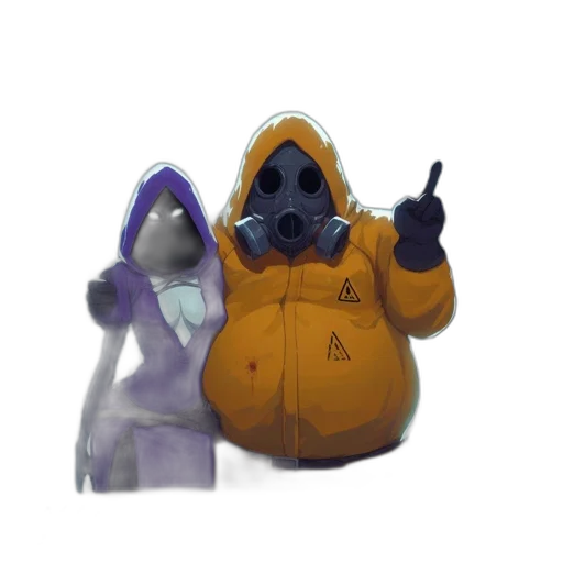 jacket, mask, robot, concept art transparent PNG cut-out