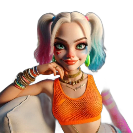 face, concept art, 3d render, cartoon transparent PNG cut-out