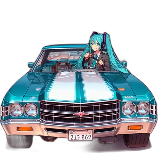 car, weapon, 3d render, anime transparent PNG cut-out