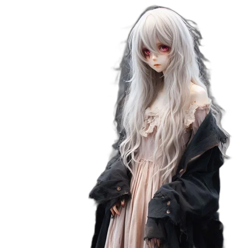 creature, mask, jacket, hair transparent PNG cut-out