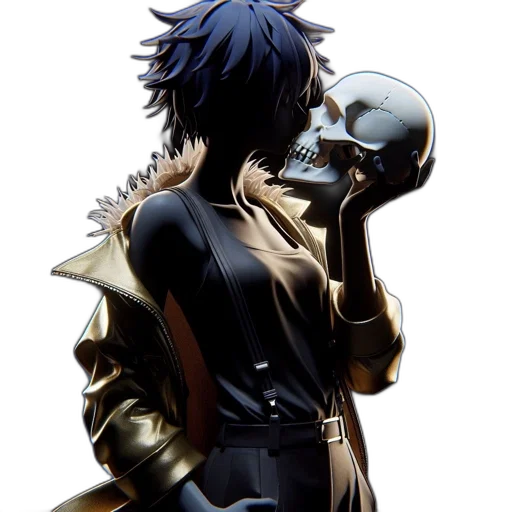 mask, weapon, jacket, concept art transparent PNG cut-out