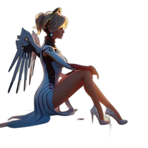 dress, concept art, fantasy art, 3d render transparent PNG cut-out