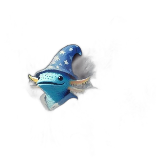 staff, hat, weapon, creature transparent PNG cut-out
